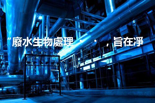 “廢水生物處理，旨在凈化水源，守護碧水藍天”